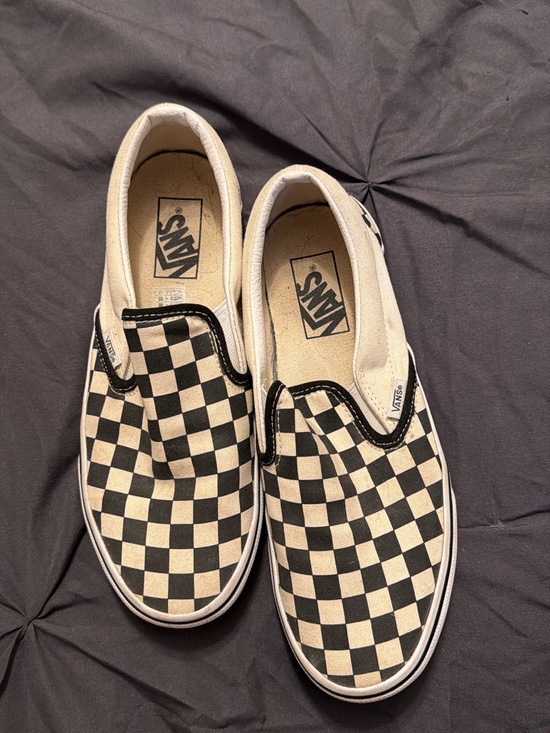Vans Shoes - Vans Classic Slip-On Checkerboard Men’s Shoe - Black/White